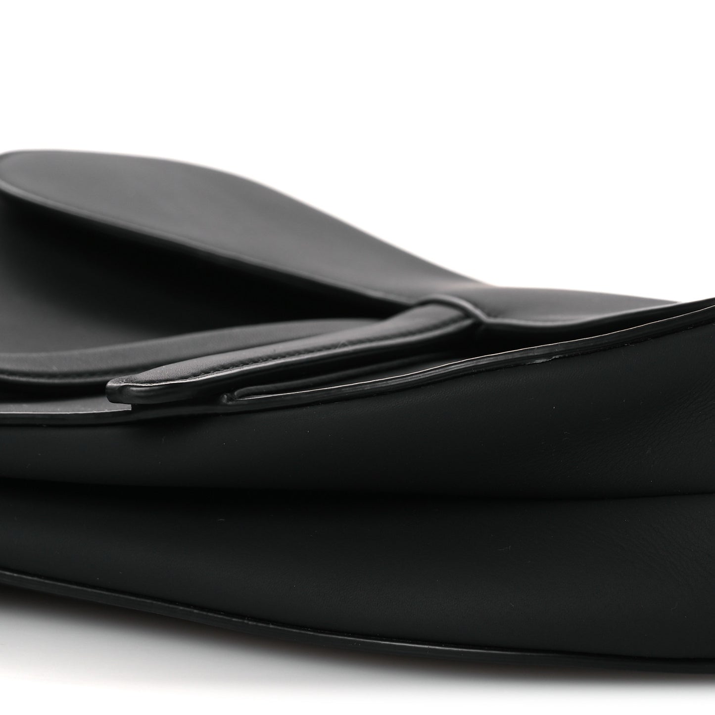 Ultra Matte Calfskin Saddle Bag Black