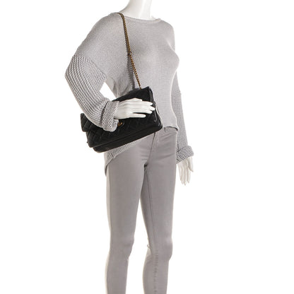 Chanel Calfskin Quilted Medium CC Crown Flap Black 2 of 10