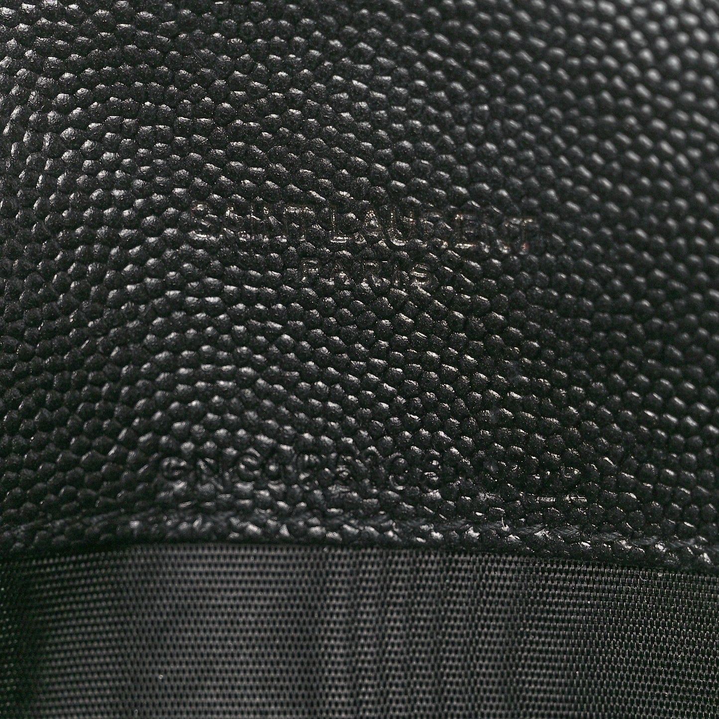 Grain De Poudre Matelasse Chevron Monogram Monochrome Envelope Chain Wallet Black