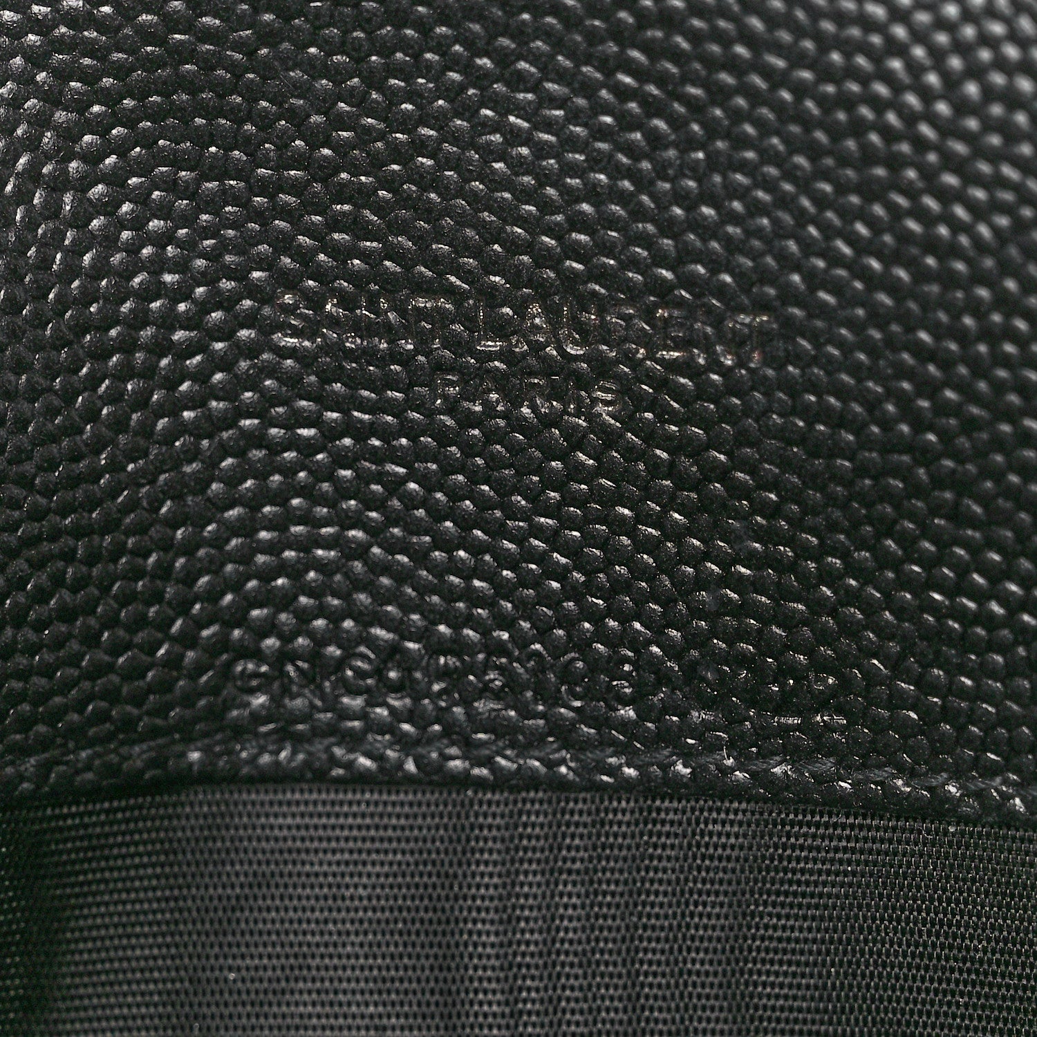 Saint Laurent Grain De Poudre Matelasse Chevron Monogram Monochrome Envelope Chain Wallet Black 7 of 12