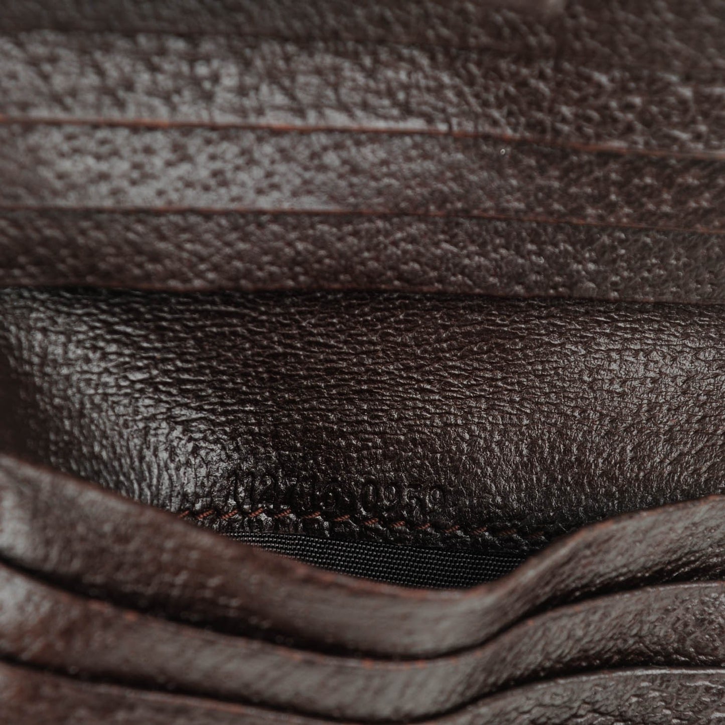 Monogram Textured Calfskin Metal Bar French Flap Wallet Beige Ebony Cocoa