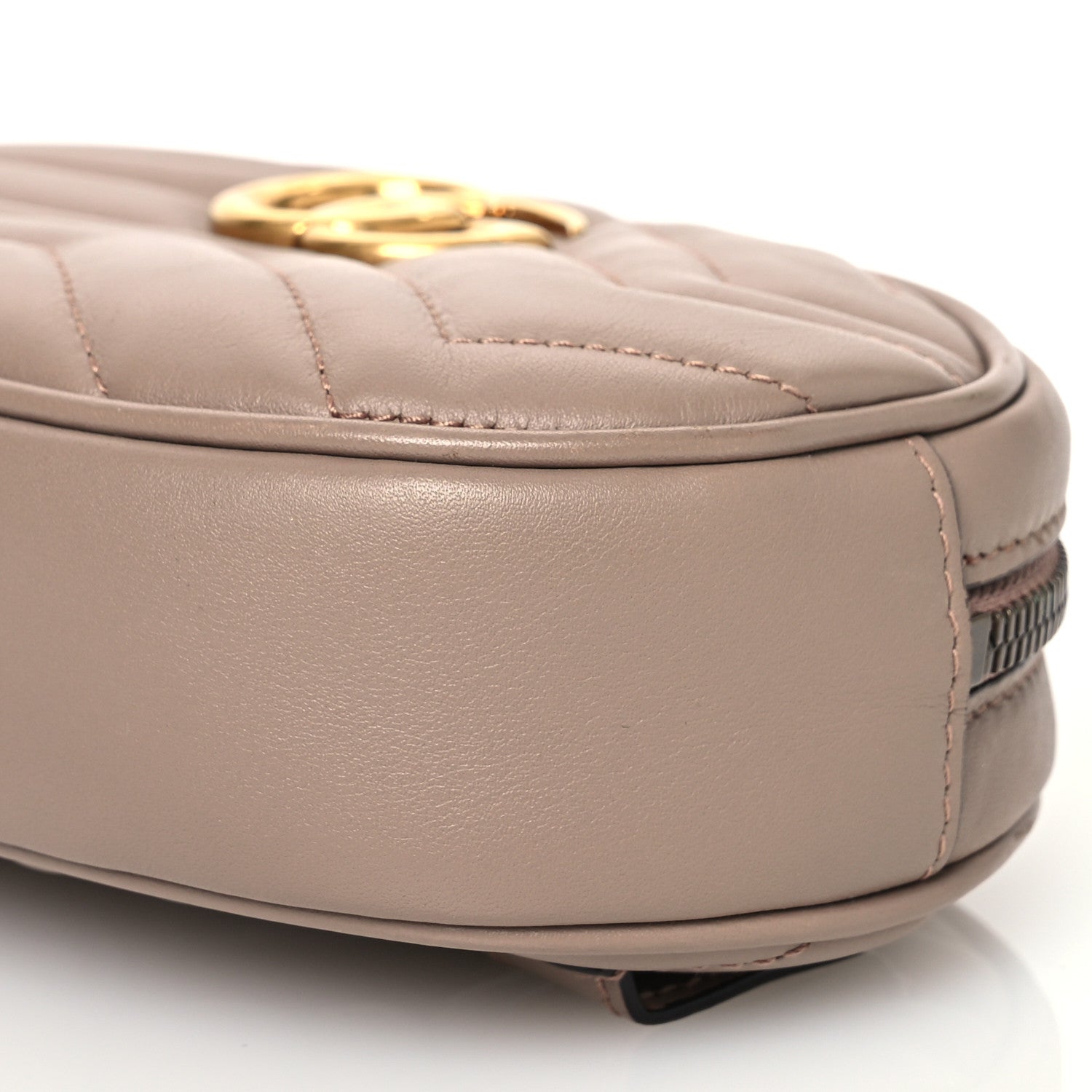 Gucci Calfskin Matelasse GG Marmont Belt Bag 85 34 Porcelain Rose 11 of 14