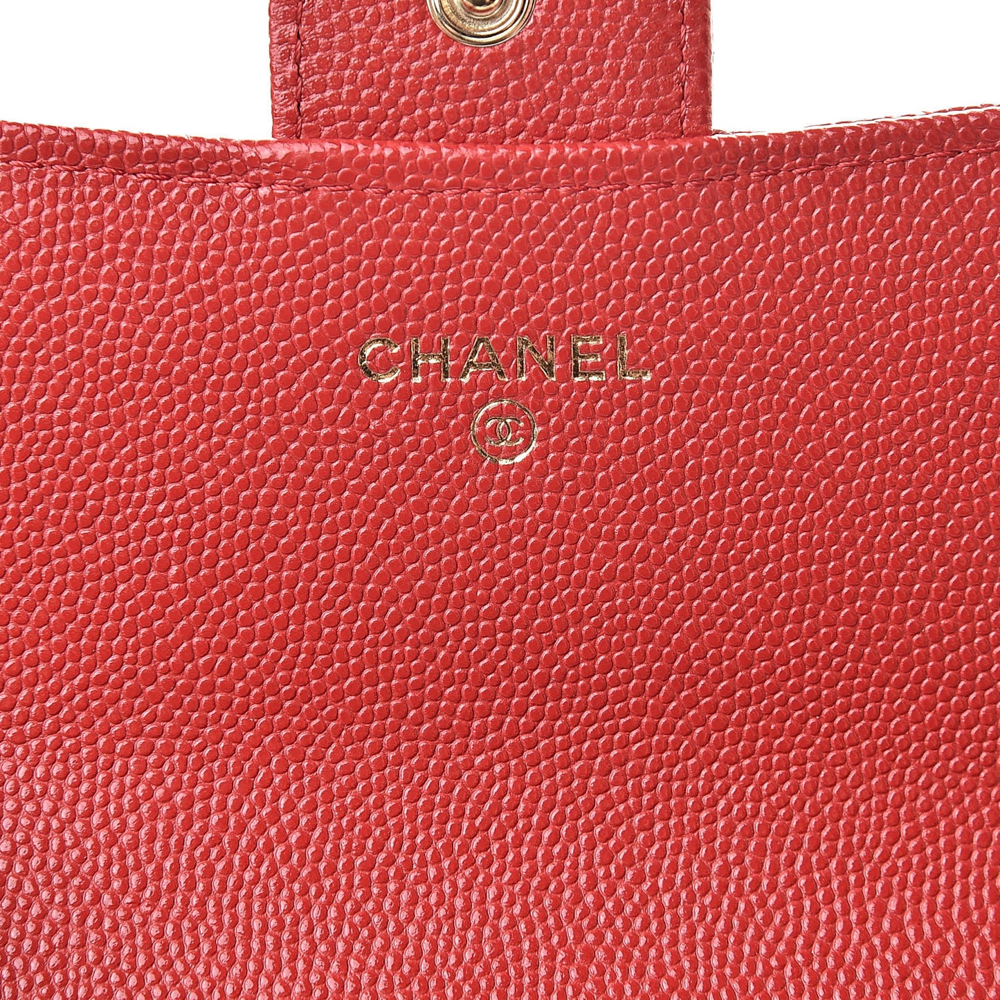 Caviar Quilted Medium Flap Wallet Red