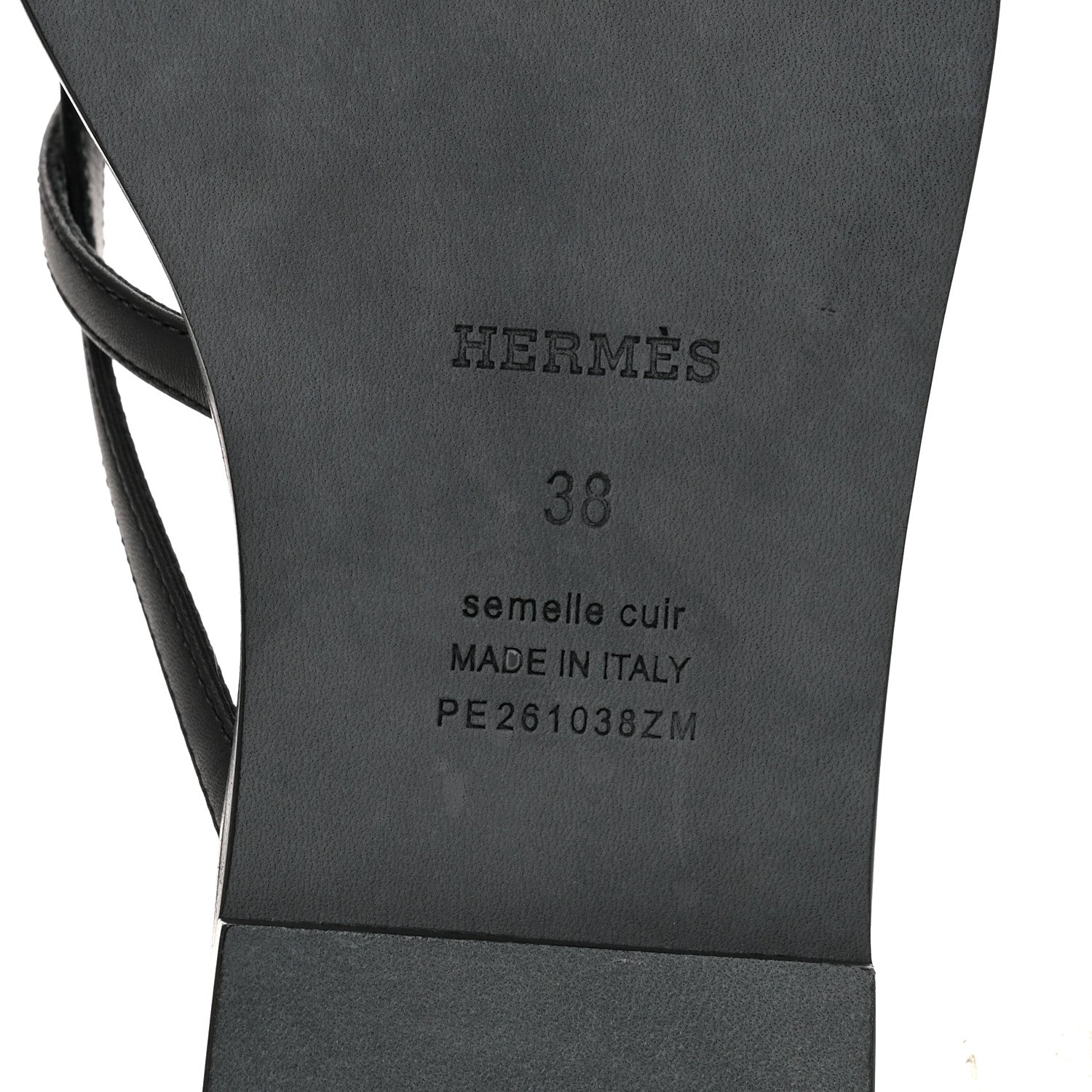 Hermes Calfskin Miss Sandals 38 Black 7 of 9