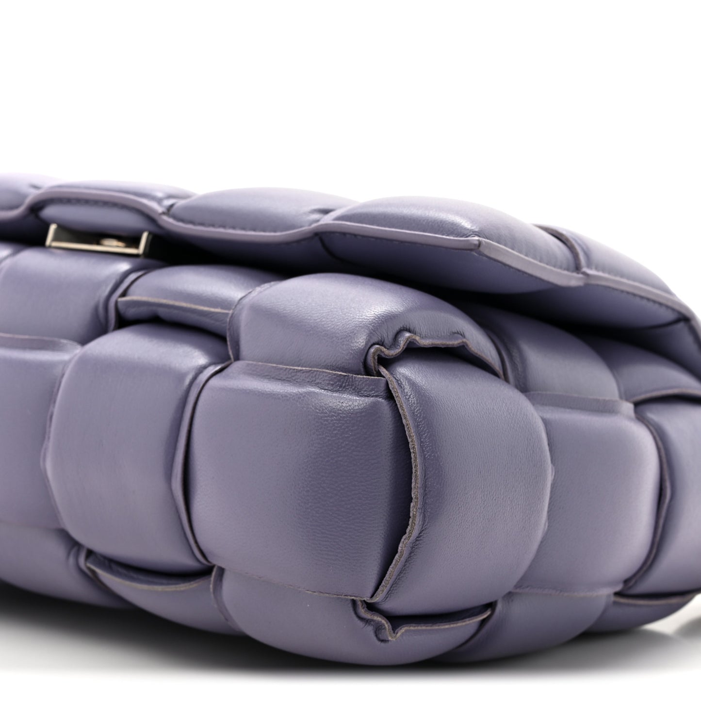 Lambskin Maxi Intreccio Padded Chain Cassette Crossbody Bag Lavender