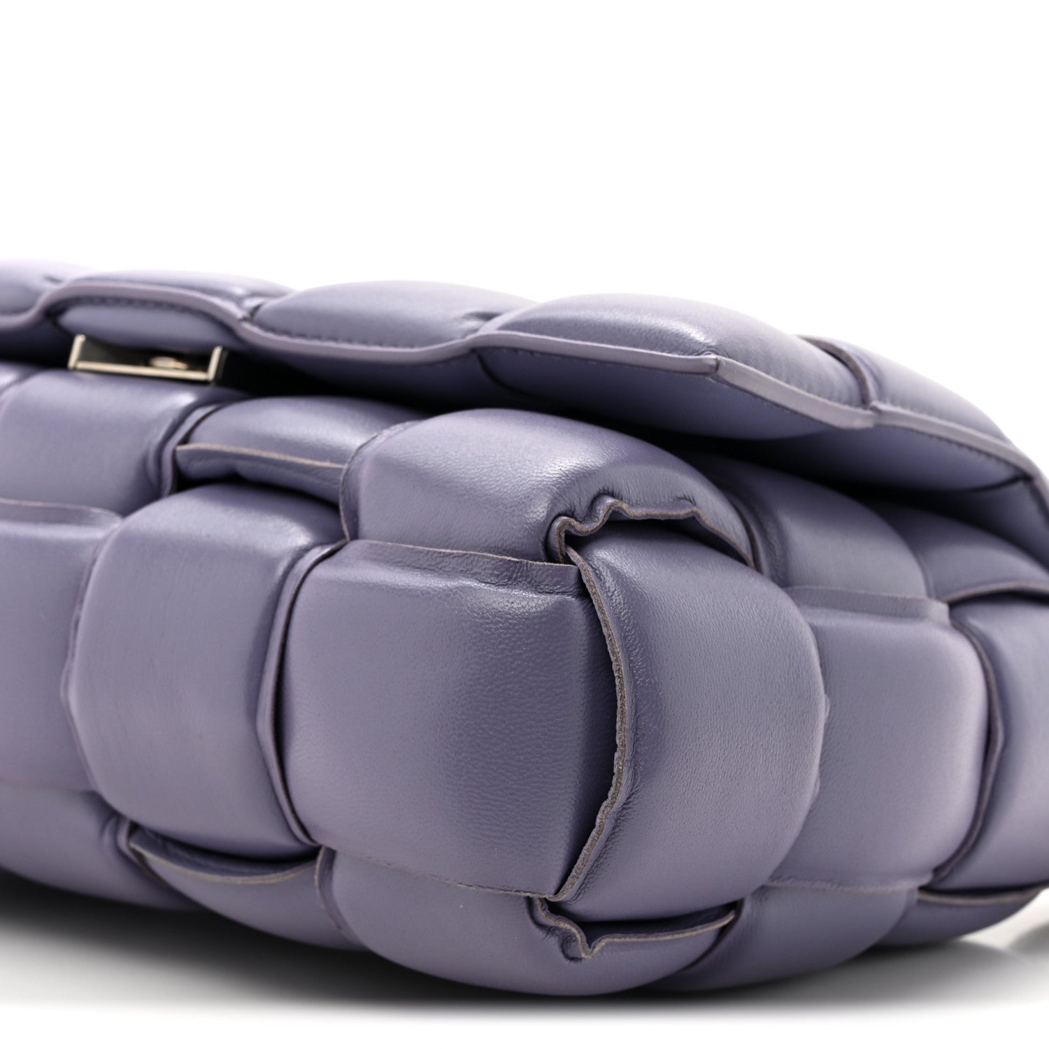 Bottega Veneta Lambskin Maxi Intreccio Padded Chain Cassette Crossbody Bag Lavender 9 of 14