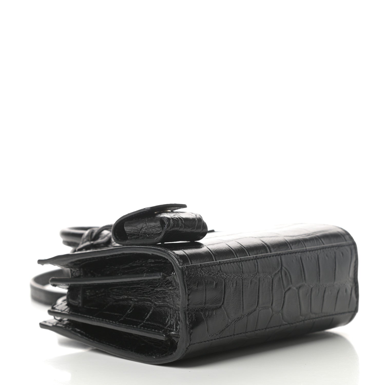 Saint Laurent Calfskin Crocodile Embossed Toy Sac De Jour Black 4 of 11