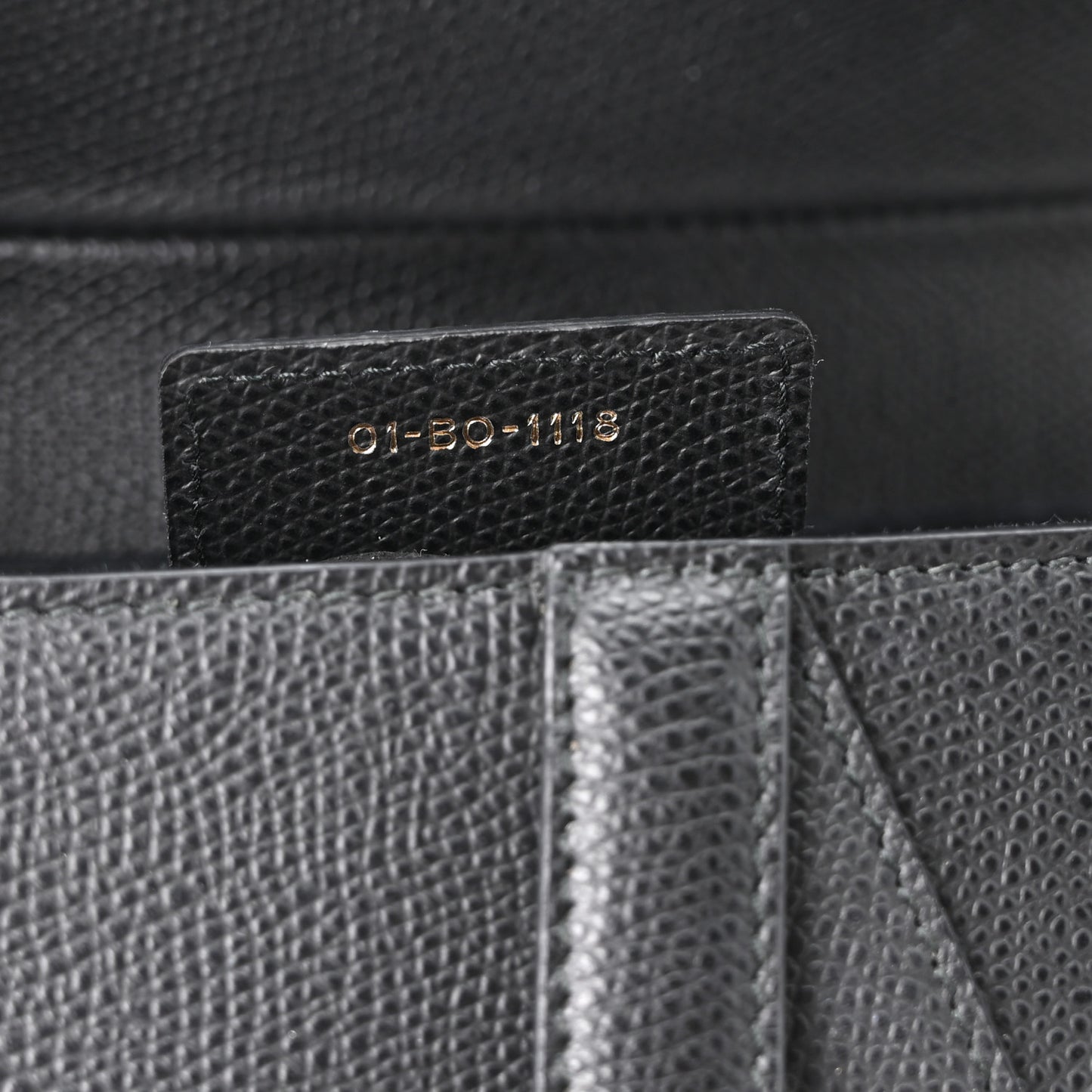 Grained Calfskin Saddle Bag Black