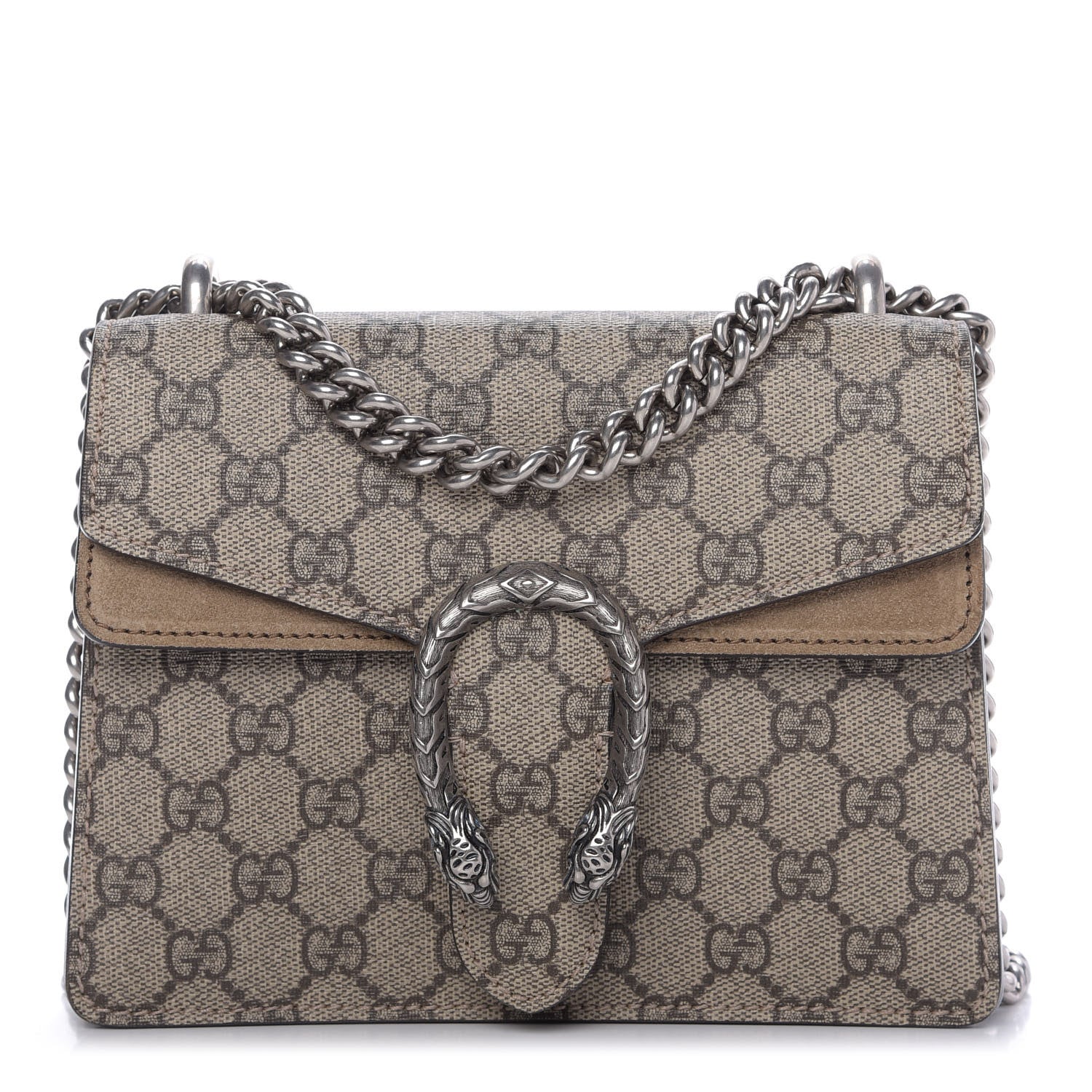 Gucci GG Supreme Monogram Mini Dionysus Shoulder Bag Taupe 1 of 10