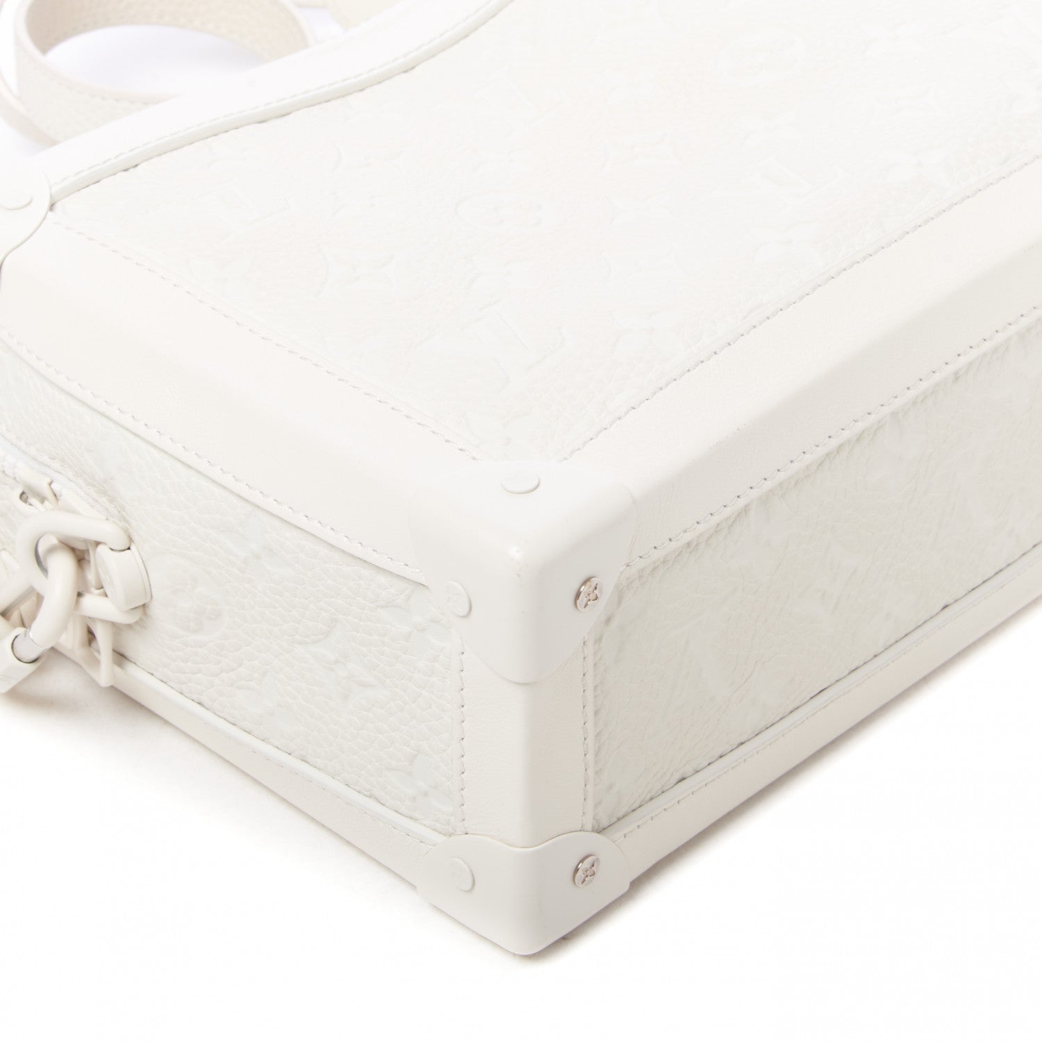 Louis Vuitton Taurillon Monogram Solar Ray Soft Trunk Powder White 5 of 9
