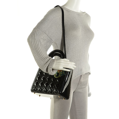 Christian Dior Patent Cannage Medium Lady Dior Black 2 of 7