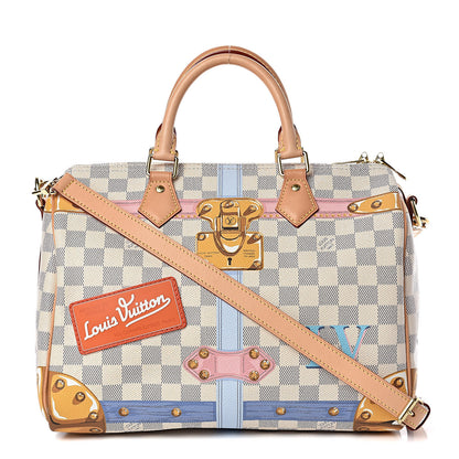 Louis Vuitton Damier Azur Summer Trunks Speedy Bandouliere 30 1 of 12