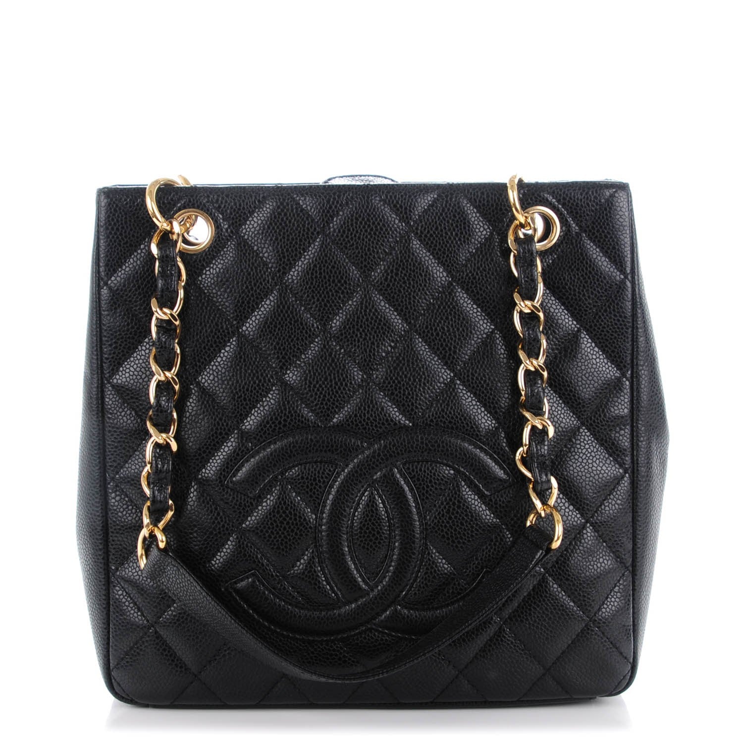 Chanel Caviar Quilted Petit Shopping Tote PST Black 1 of 7