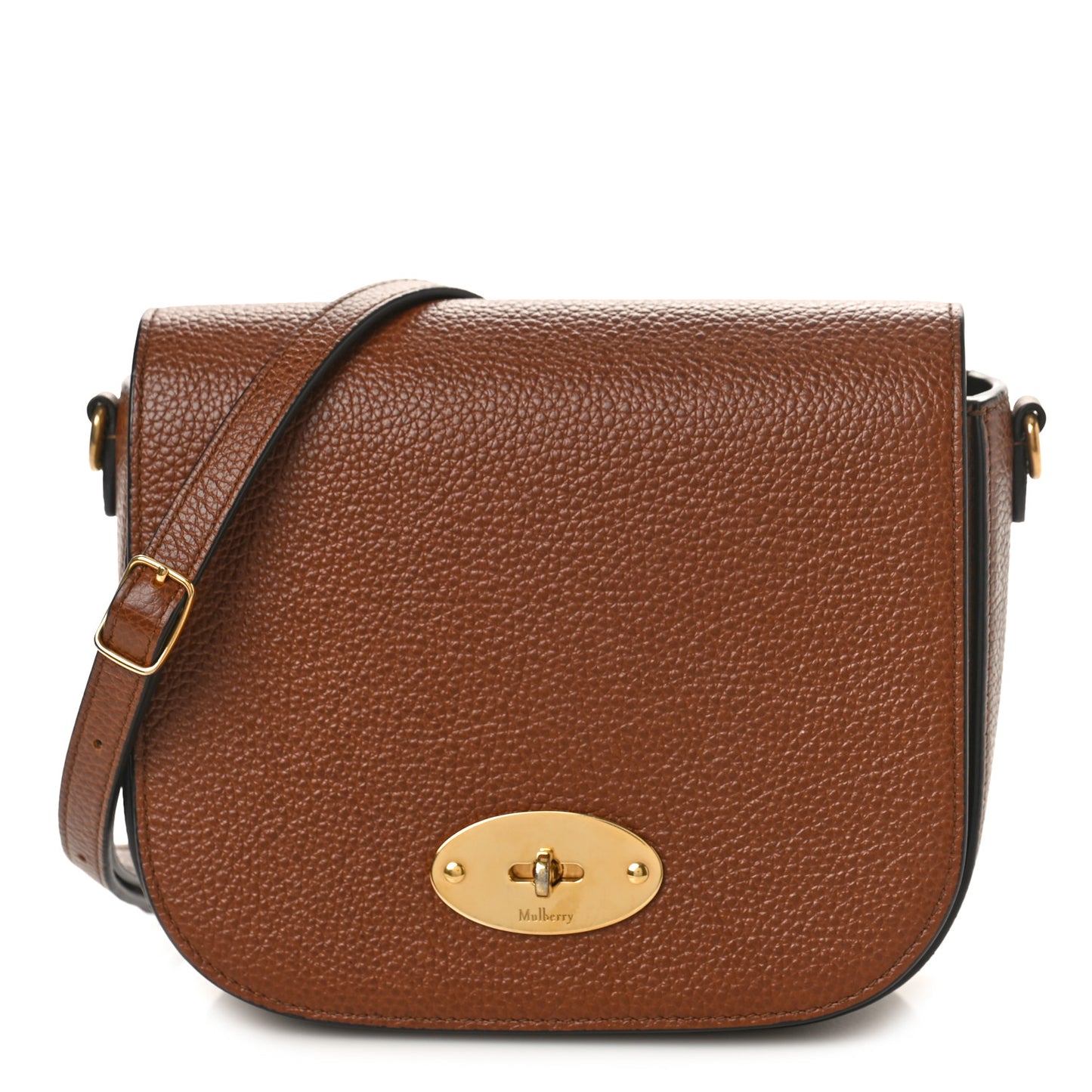 Natural Grained Calfskin Small Darley Satchel Oak