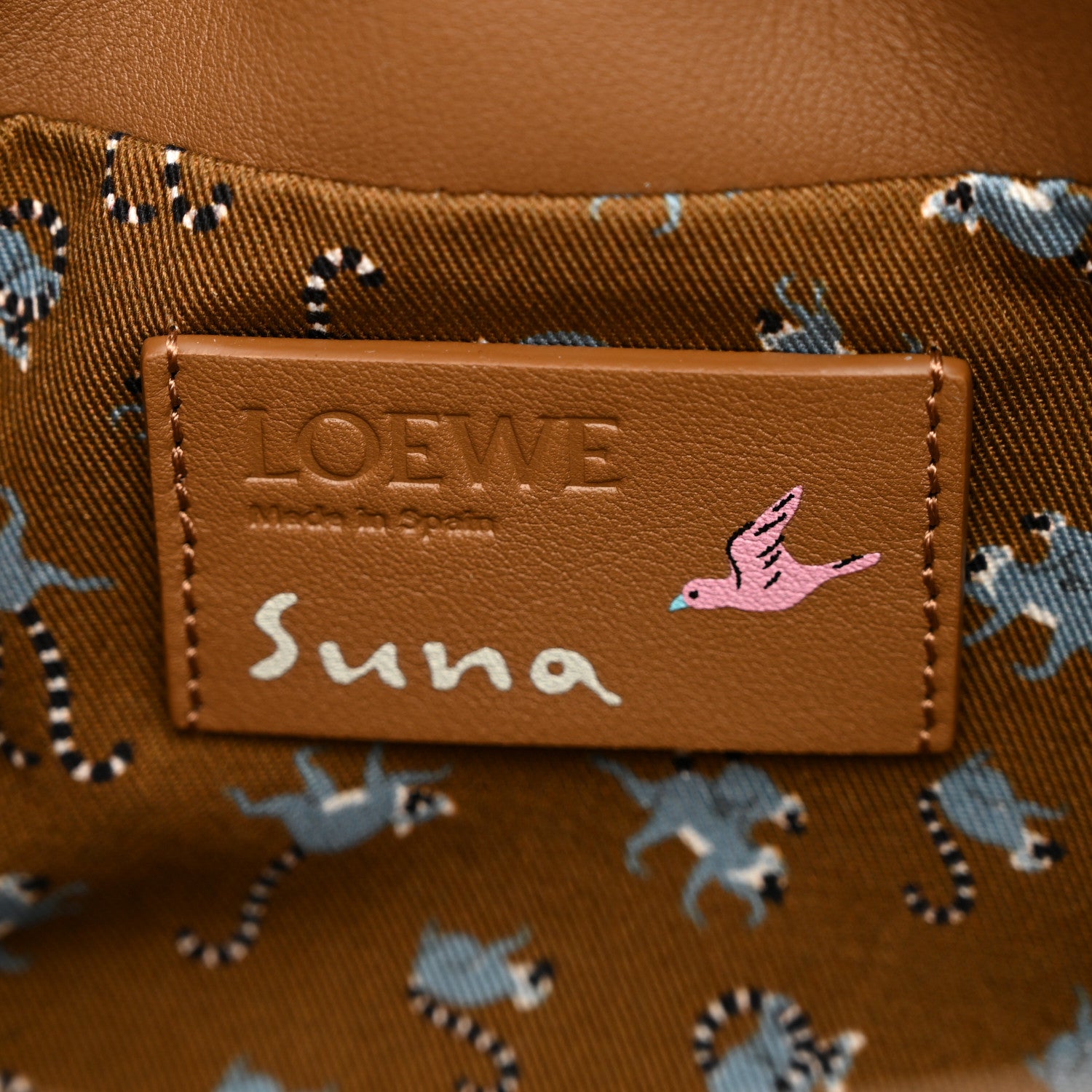 Loewe X SUNA FUJITA Nappa Flamenco Knot Clutch Brown 6 of 13