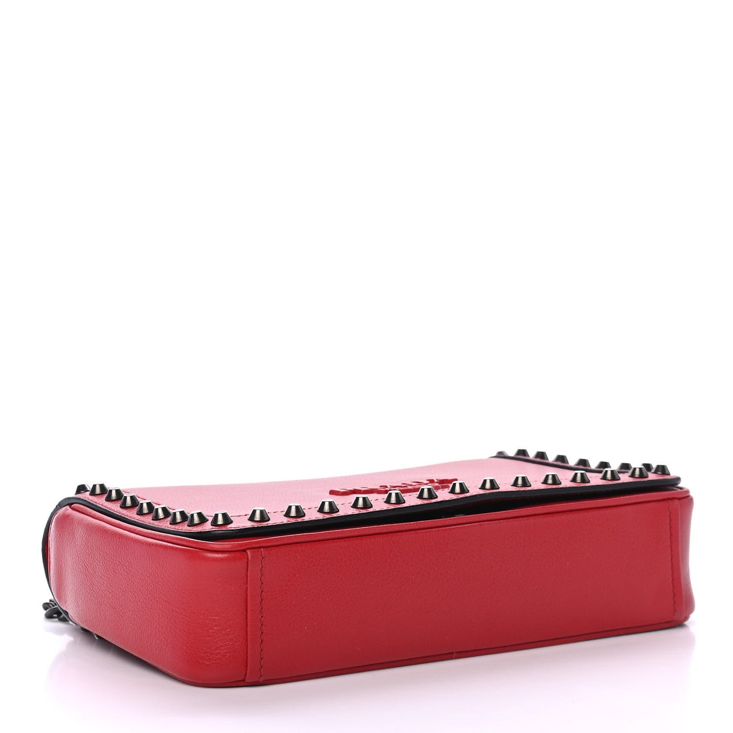 Glace Calfskin Studded Crossbody Fuoco