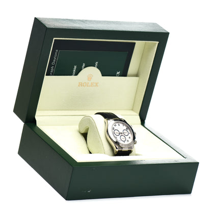 Rolex 18K White Gold Alligator 40mm Oyster Perpetual Daytona Cosmograph Watch White 116519 5 of 5