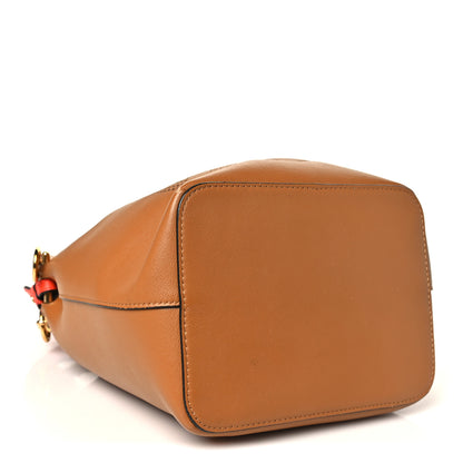 Fendi Vitello Grace F is Fendi Stamp Patch Perforated Small Mon Tresor Bucket Bag Nocciola 4 of 9