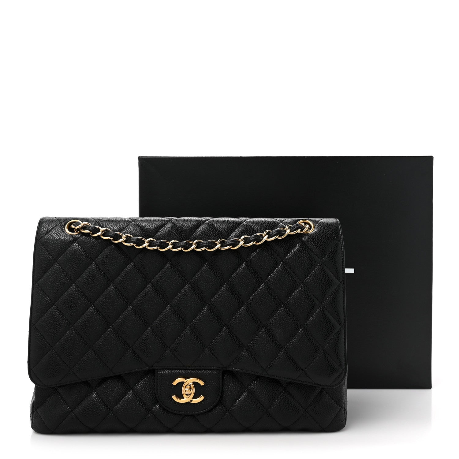 Chanel Caviar Quilted Maxi Single Flap Black 11 of 11