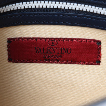 Valentino Garavani Vitello Colorblock Small Free Rockstud Single Handle Flap Bag Marine Optic White 6 of 8