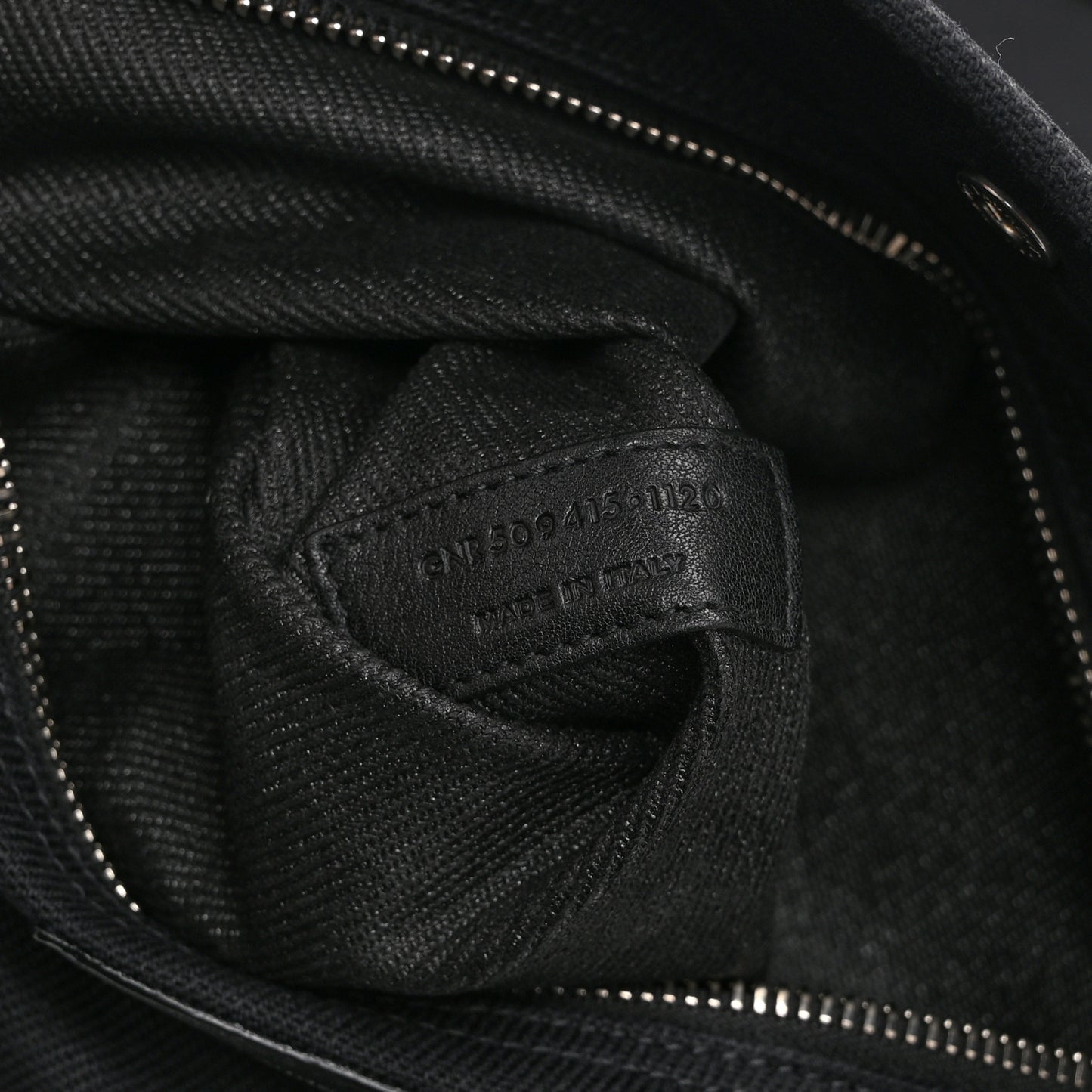 Linen Calfskin Rive Gauche Tote Black