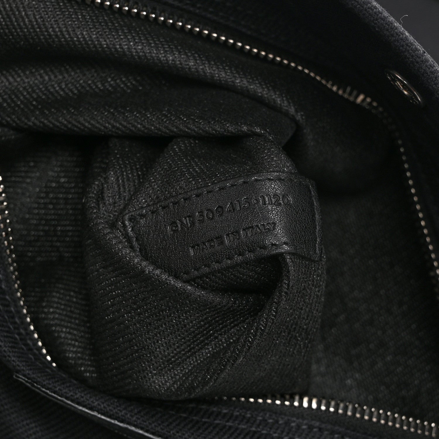 Saint Laurent Linen Calfskin Rive Gauche Tote Black 7 of 10