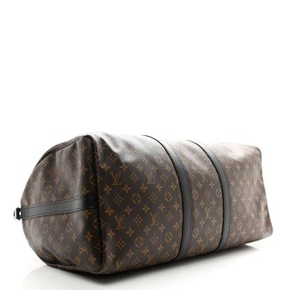 Louis Vuitton Monogram Macassar Keepall Bandouliere 55 3 of 12