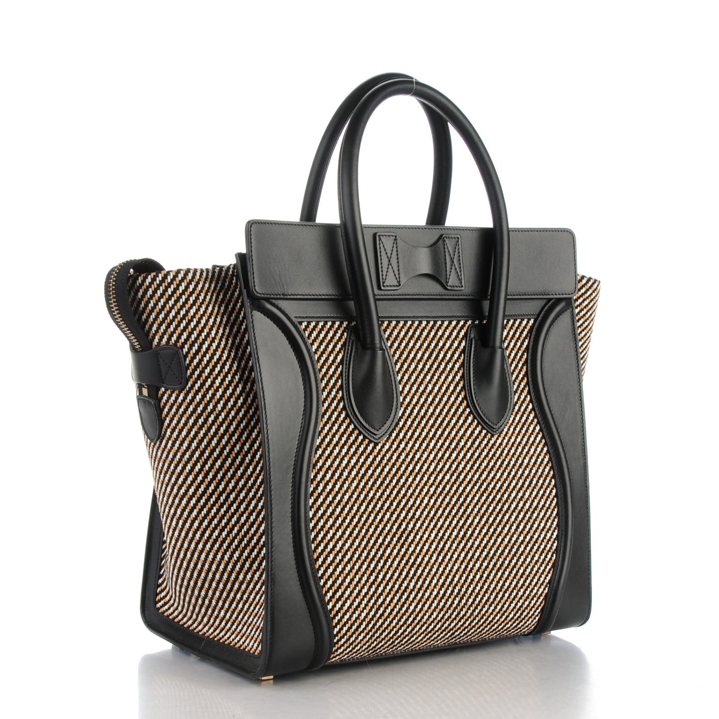 Twill Smooth Calfskin Mini Luggage Dune Black