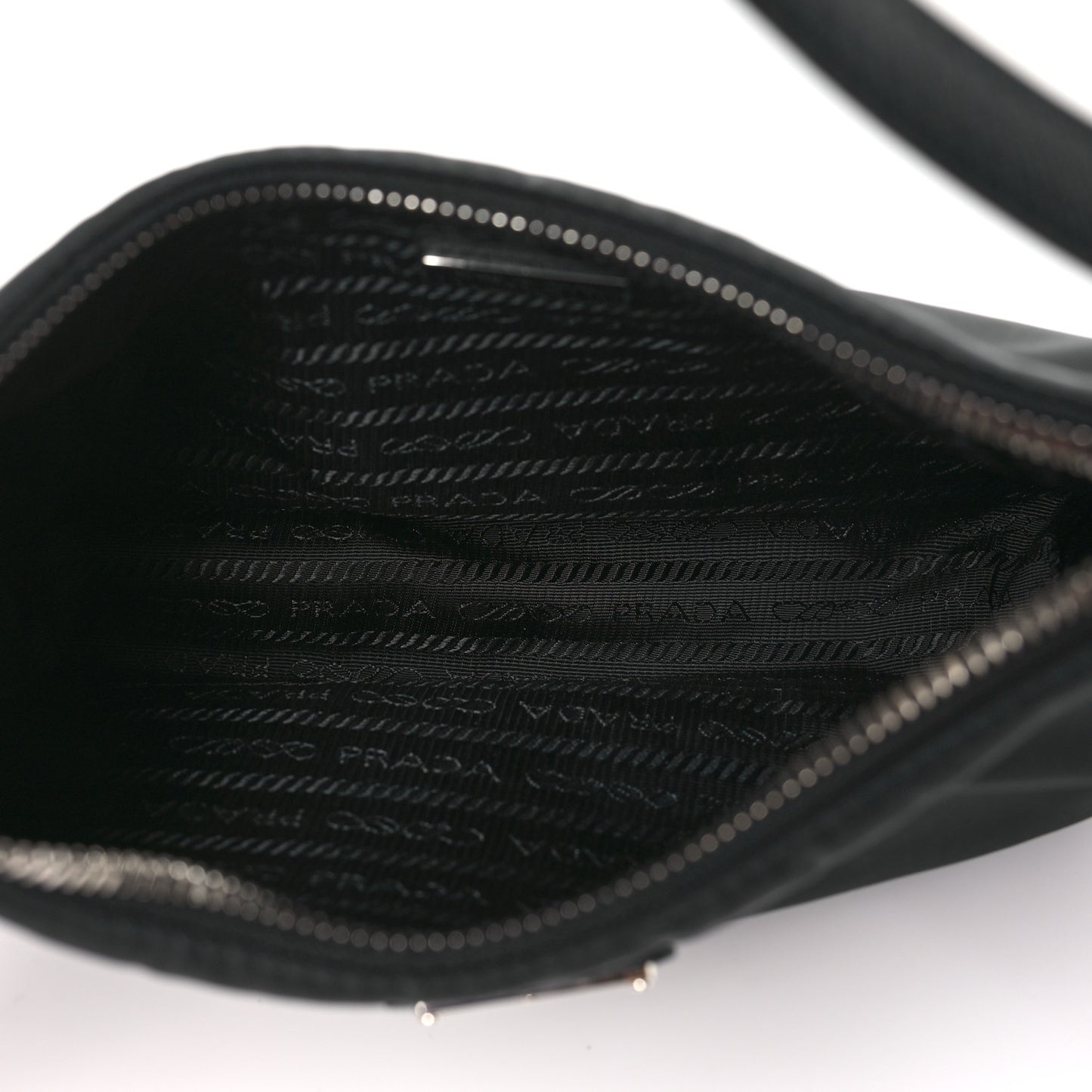 Tessuto Nylon Saffiano Mini Re-Edition 2000 Bag Black