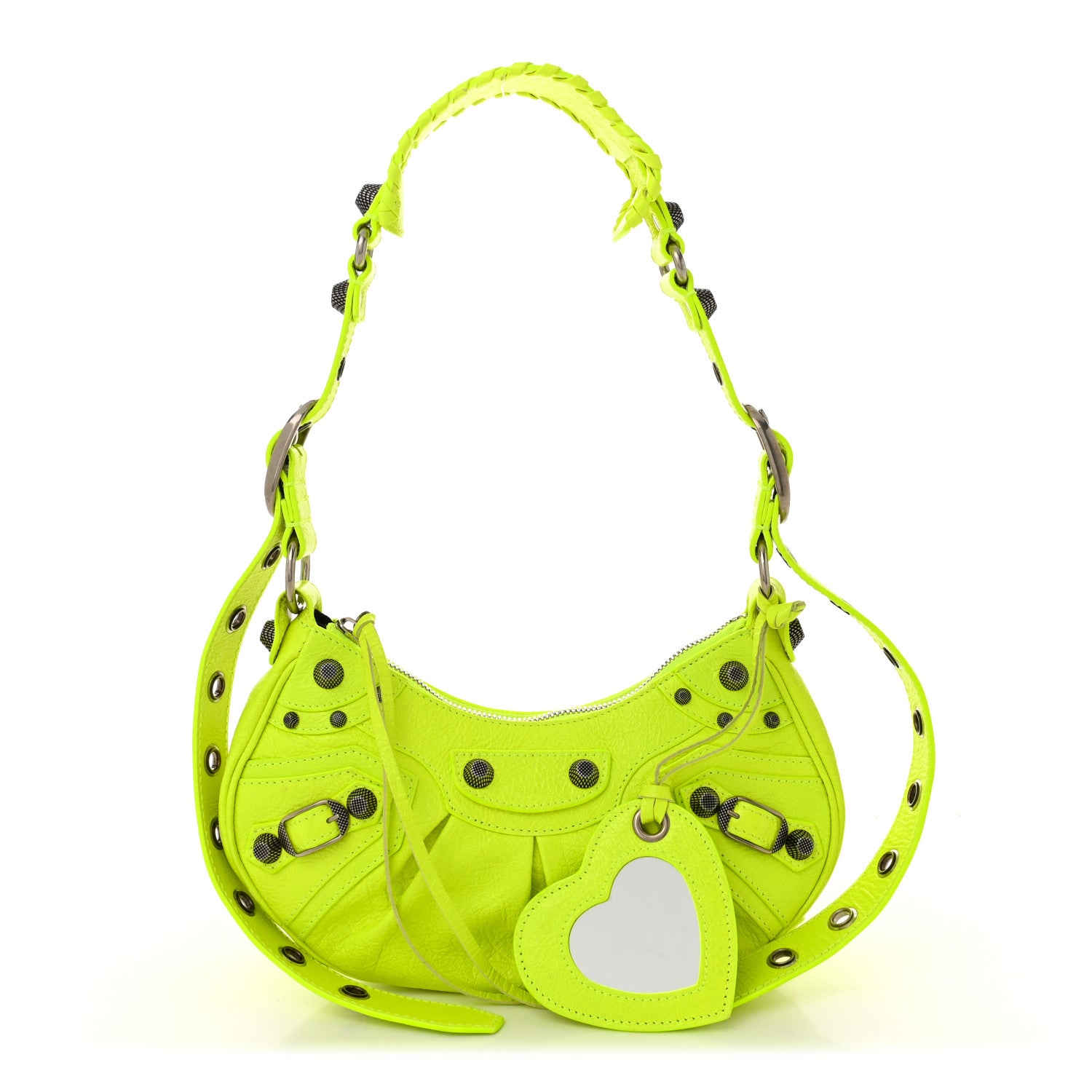 Balenciaga Agneau Arena Le Cagole Shoulder Bag XS Fluo Yellow 1 of 12