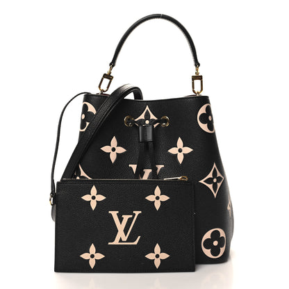 Louis Vuitton Empreinte Monogram Giant Neonoe MM Black Beige 3 of 10