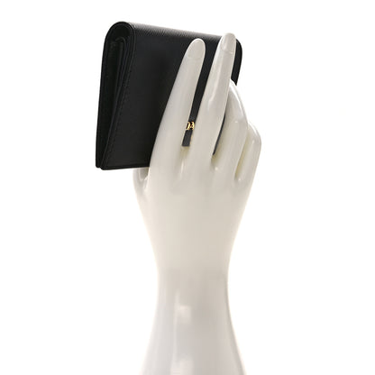 Prada Saffiano Metal Bi-Fold Wallet Black 2 of 9