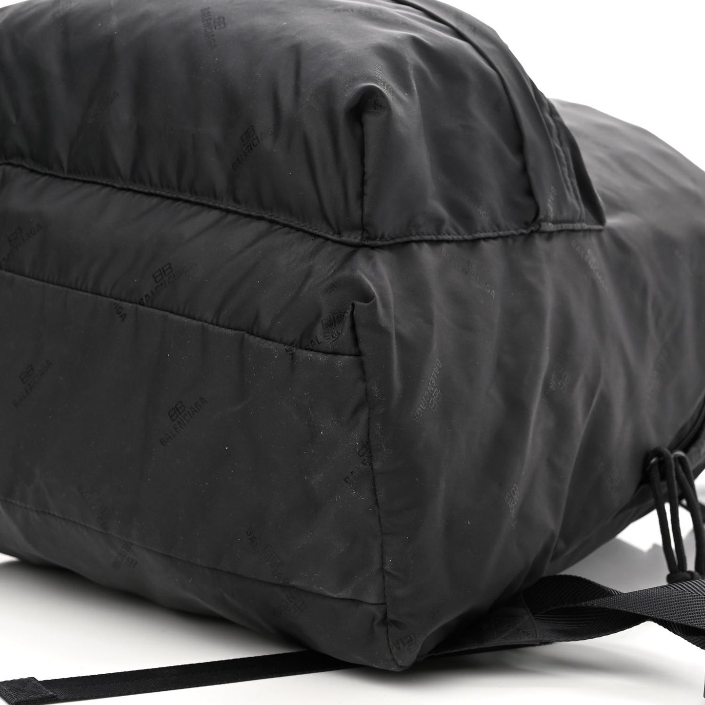 Nylon Allover Logo Backpack Black