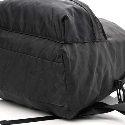 Balenciaga Nylon Allover Logo Backpack Black 10 of 11