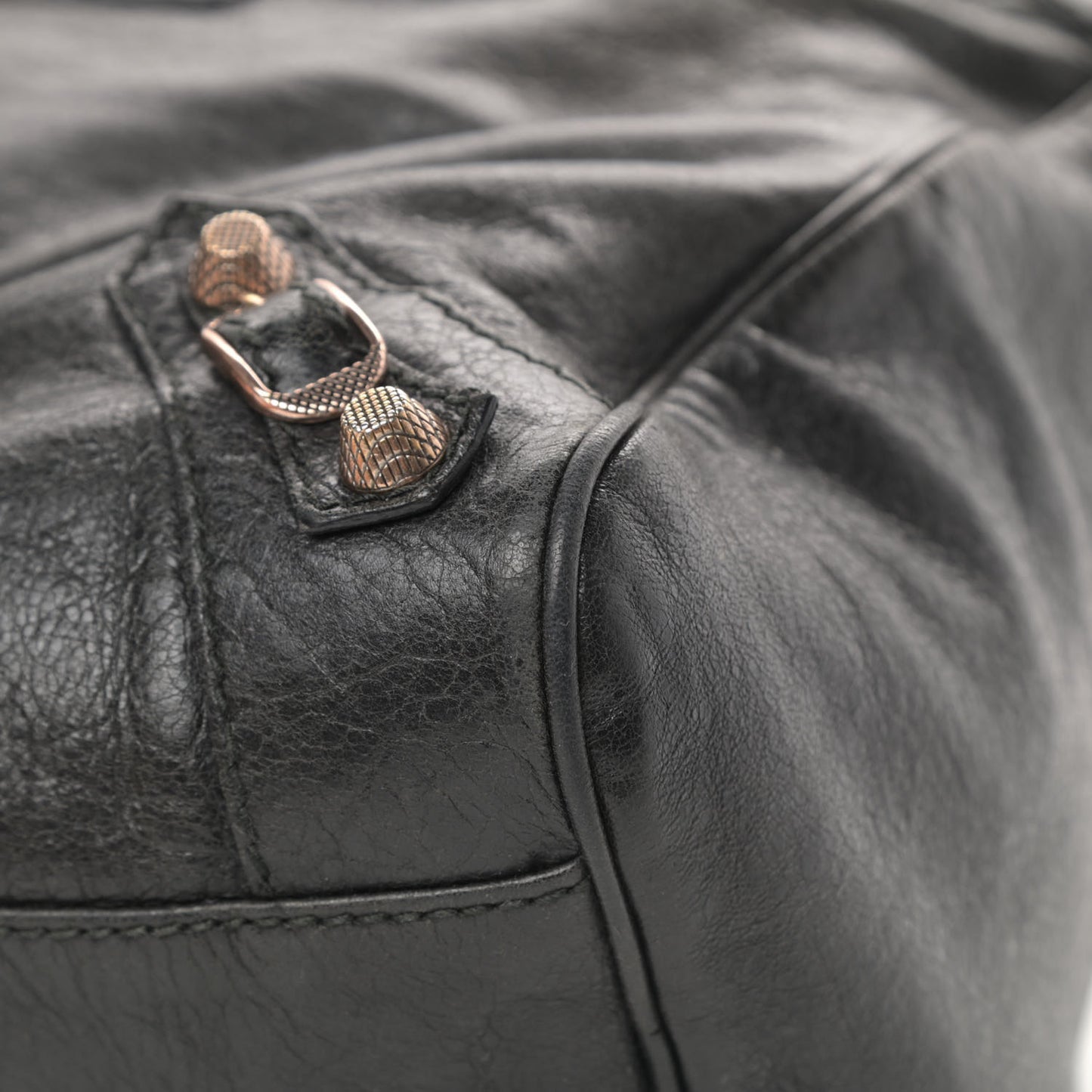 Agneau Giant 12 Rose Gold Hardware Velo Black