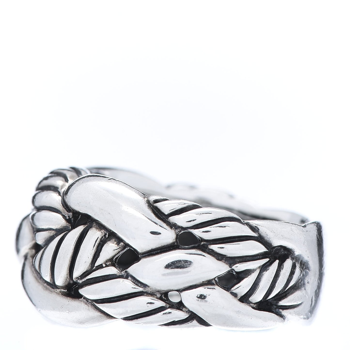 Sterling Silver Woven Cable Ring 54 7
