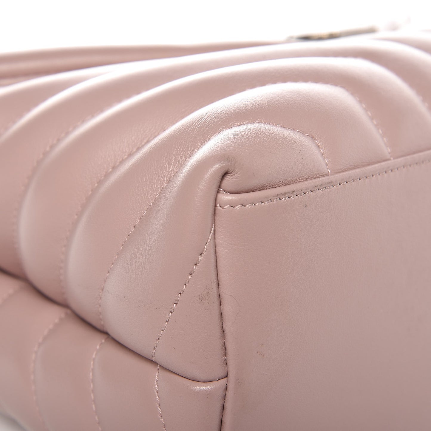 Calfskin Y Quilted Monogram Medium Loulou Chain Satchel Rose Antic