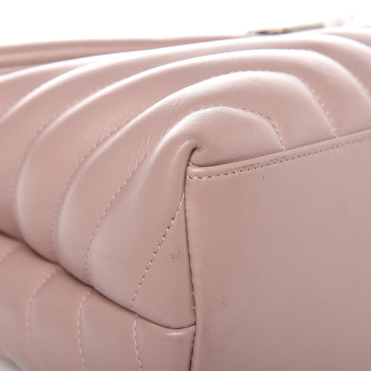 Saint Laurent Calfskin Y Quilted Monogram Medium Loulou Chain Satchel Rose Antic 9 of 14
