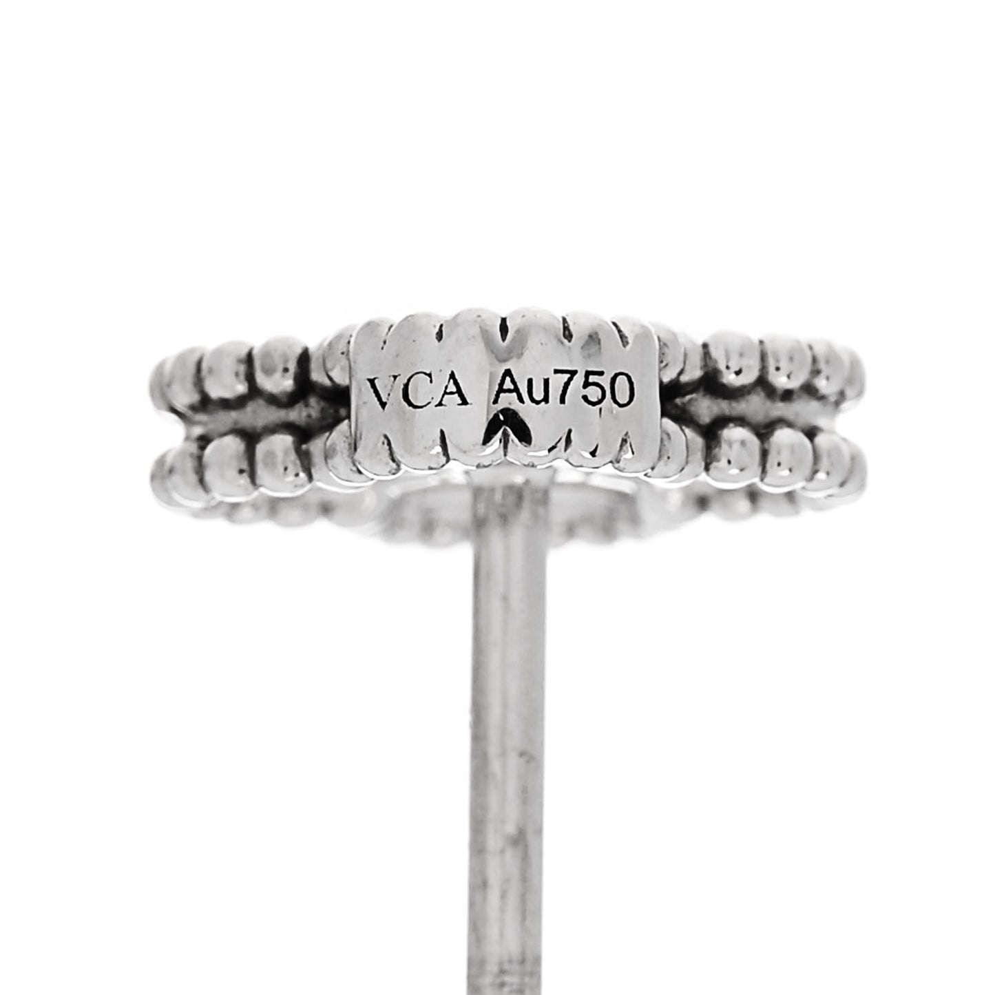 18K White Gold Diamond Sweet Alhambra Earrings
