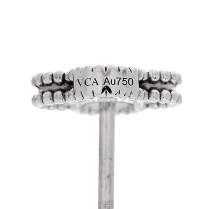 Van Cleef & Arpels 18K White Gold Diamond Sweet Alhambra Earrings 6 of 6