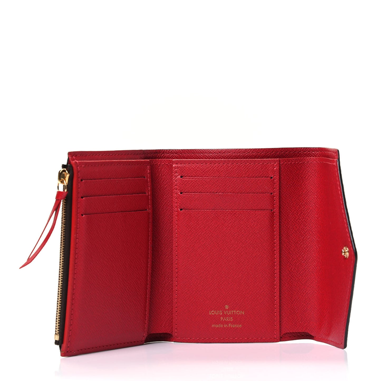 Damier Ebene Victorine Wallet Red