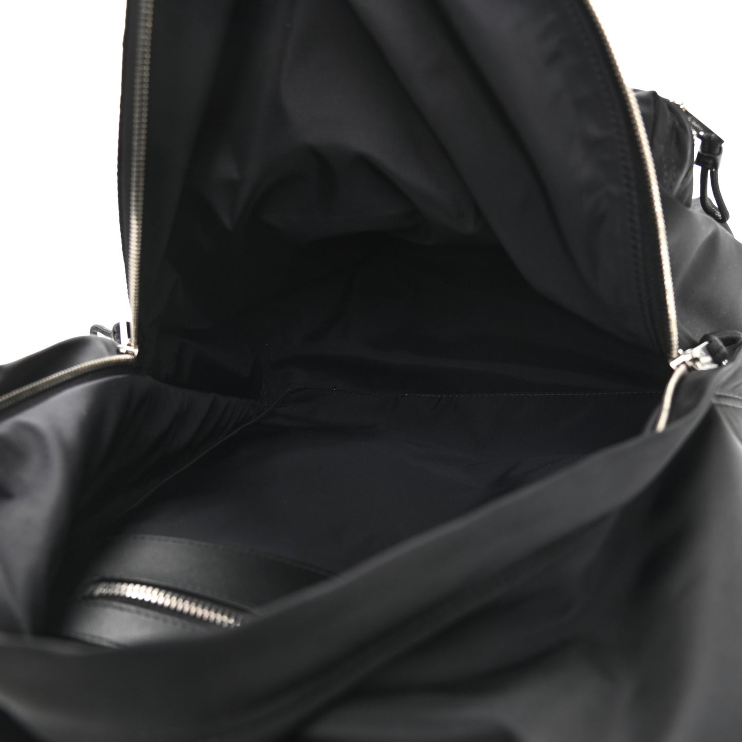 Nylon Logo Print Backpack Black