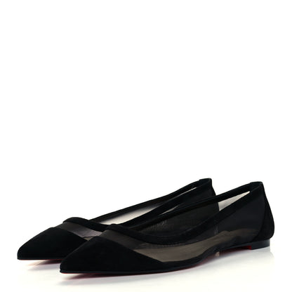 Christian Louboutin Veau Velours Rete Galativi Flats 41.5 Black 2 of 10