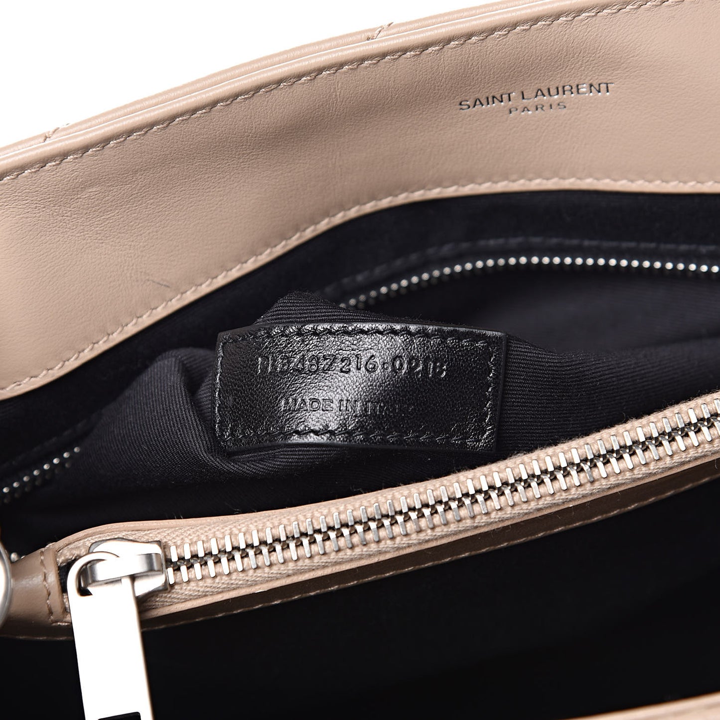 Calfskin Y Quilted Monogram Medium Loulou Chain Satchel Nude Powder