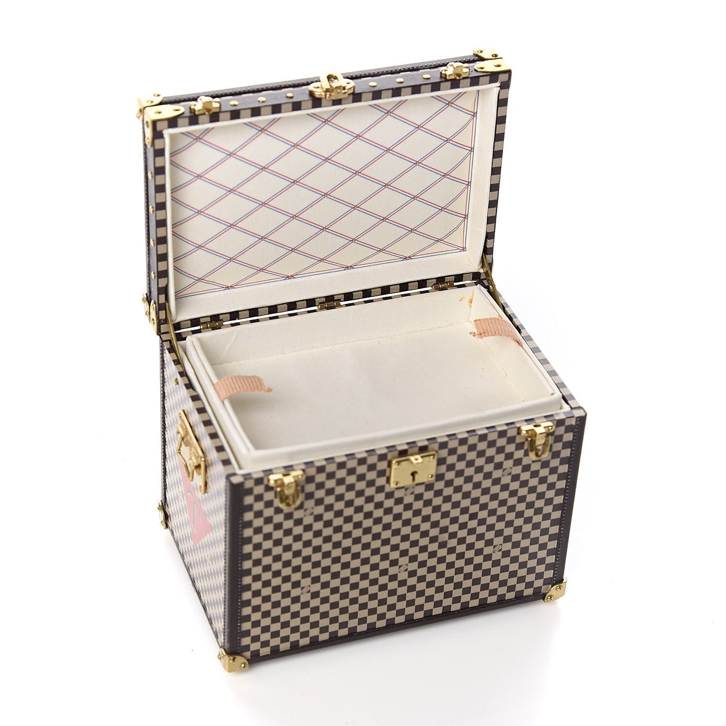 Damier 1895 Ladies Hat Trunk Mini Malle Chapeaux Jewelry Box