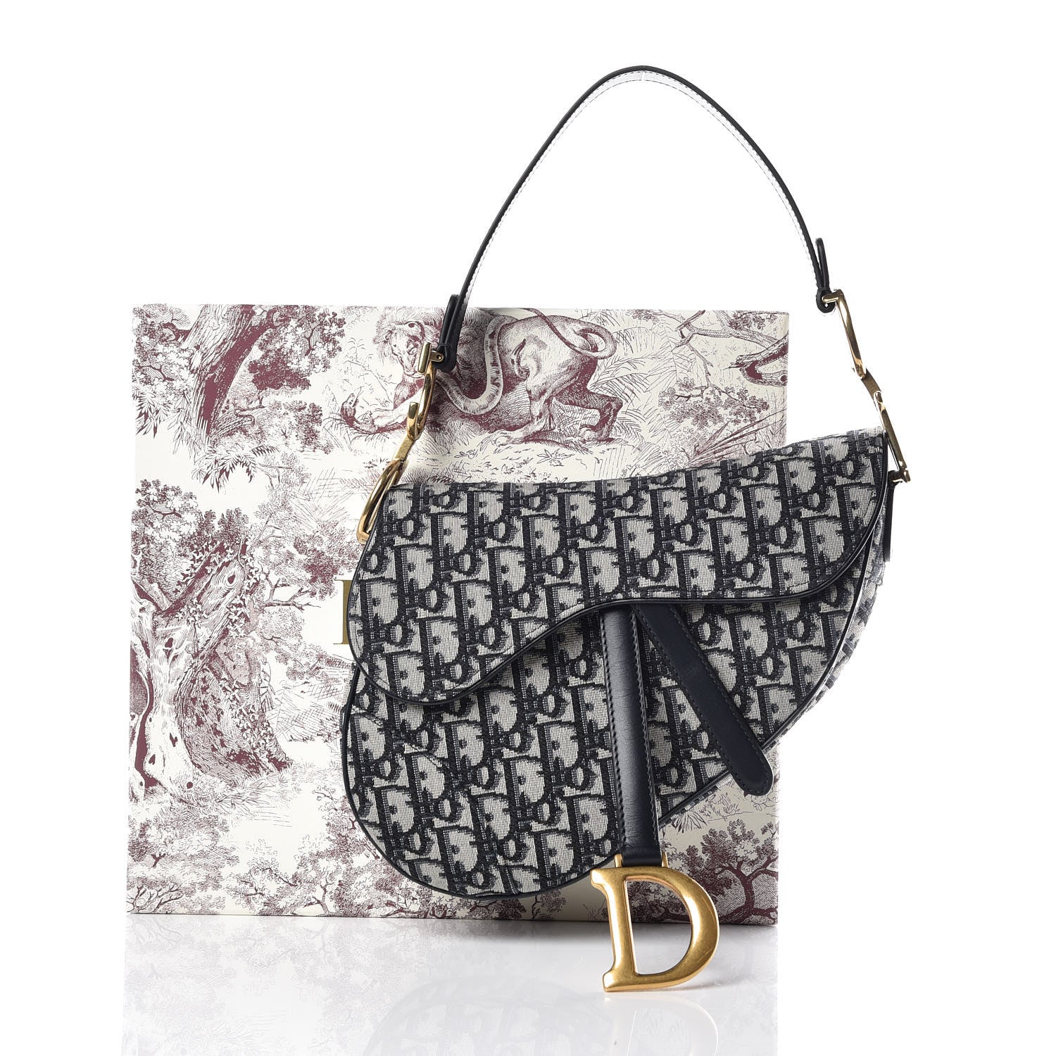 Christian Dior Oblique Saddle Bag Blue 8 of 8