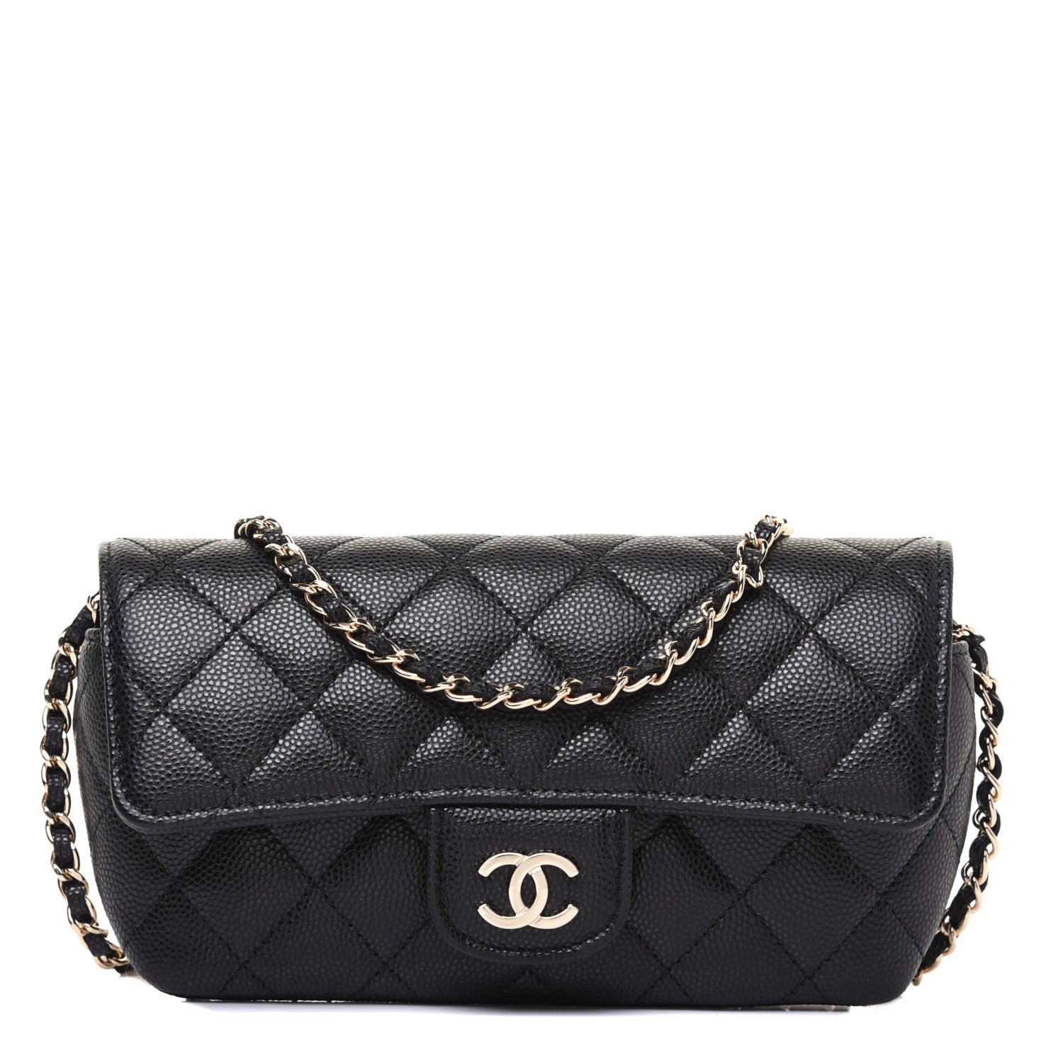 Chanel Caviar Quilted Glasses Case With Chain Black 1 of 14