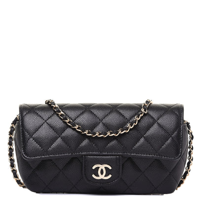 Chanel Caviar Quilted Glasses Case With Chain Black 1 of 14
