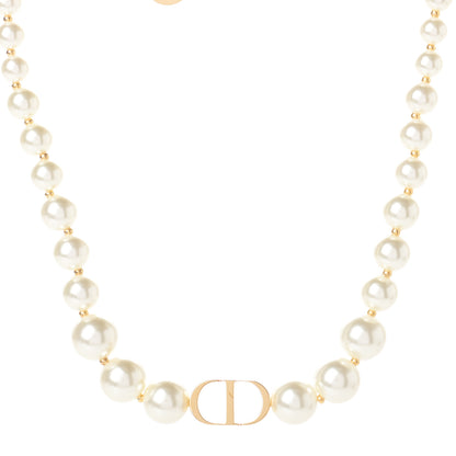 Christian Dior Pearl 30 Montaigne Choker Necklace Gold 1 of 4