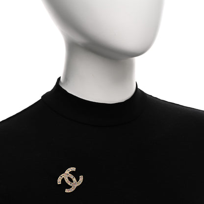 Chanel Crystal CC Brooch Gold Multicolor 2 of 4